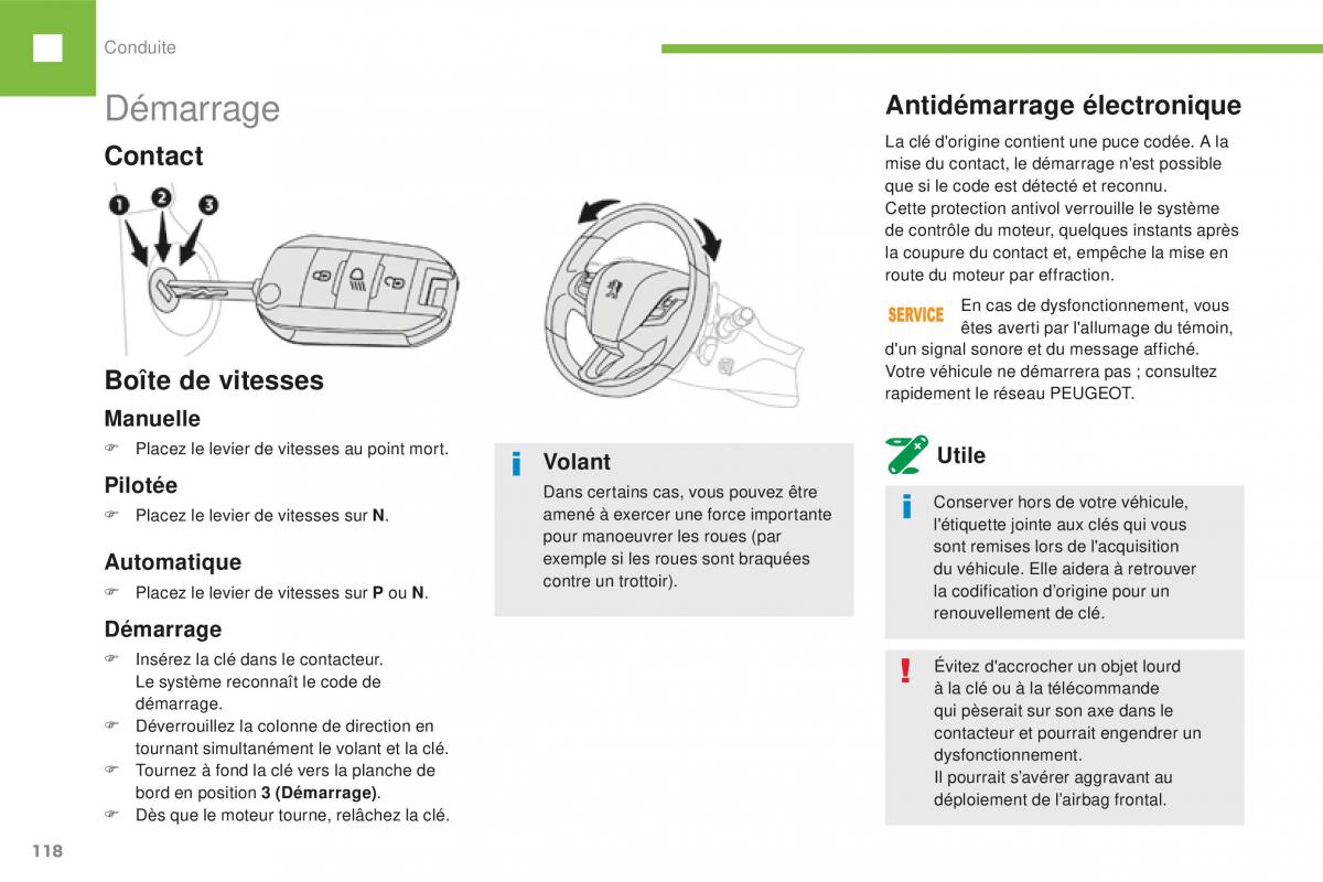 Peugeot 208 FL manuel du proprietaire / page 120