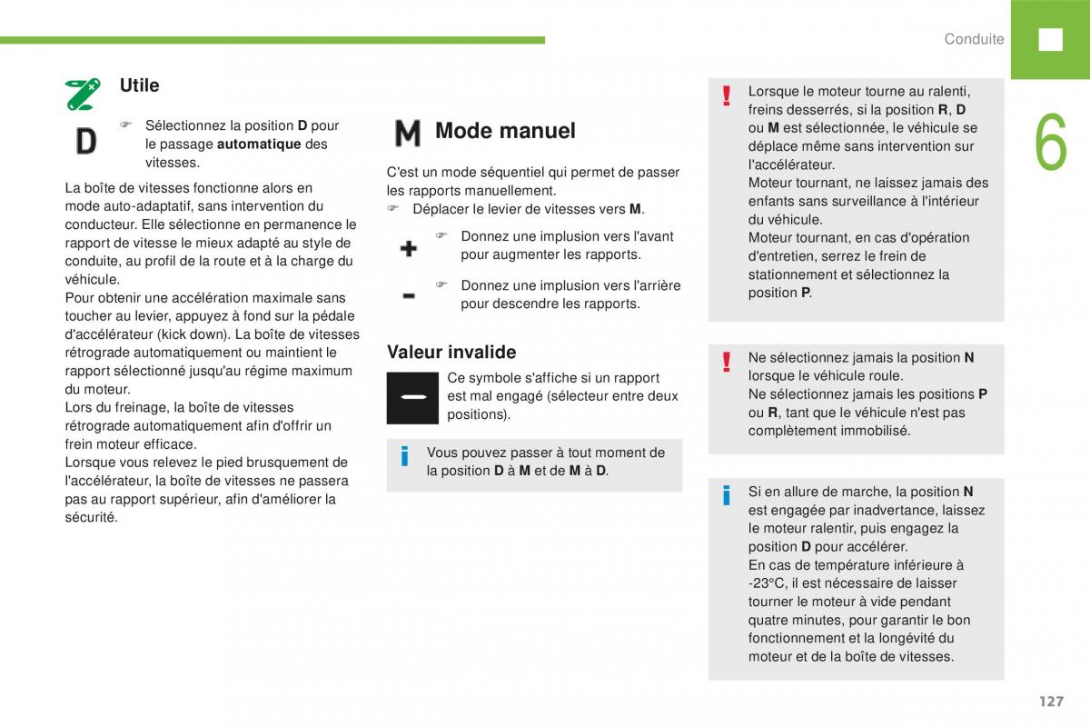 Peugeot 208 FL manuel du proprietaire / page 129