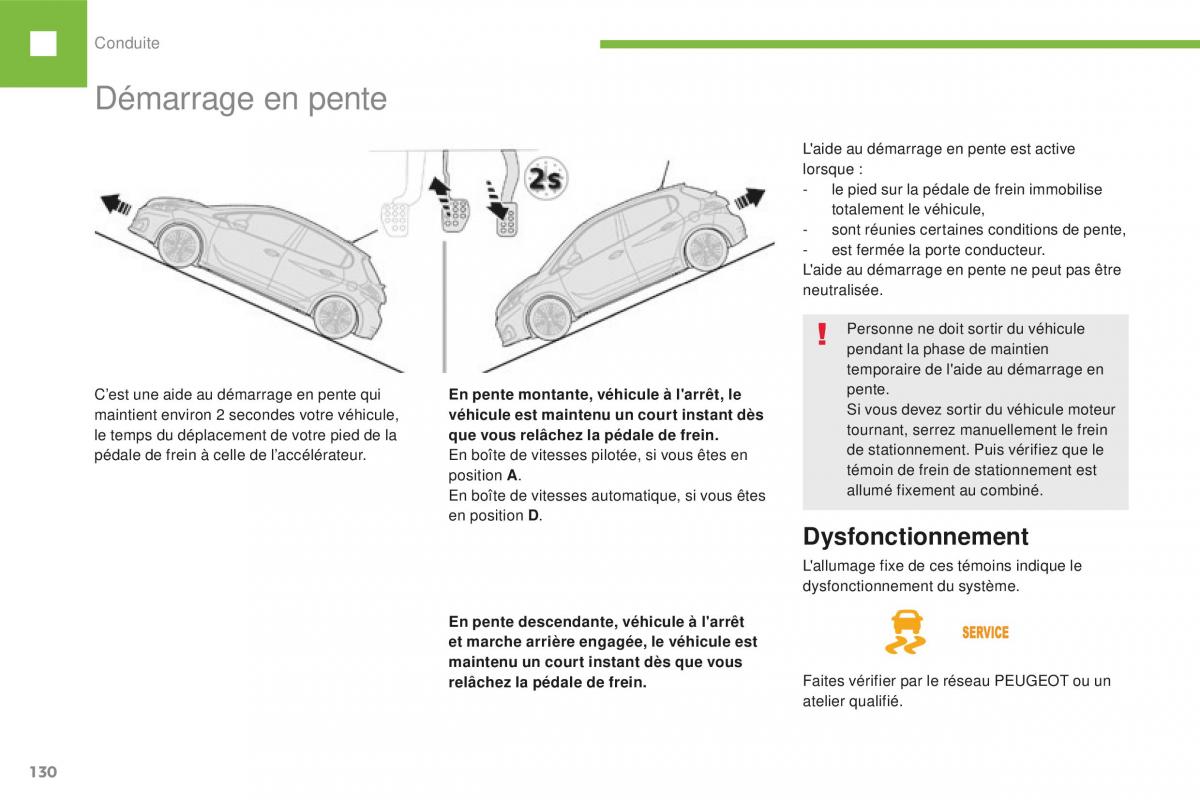 Peugeot 208 FL manuel du proprietaire / page 132