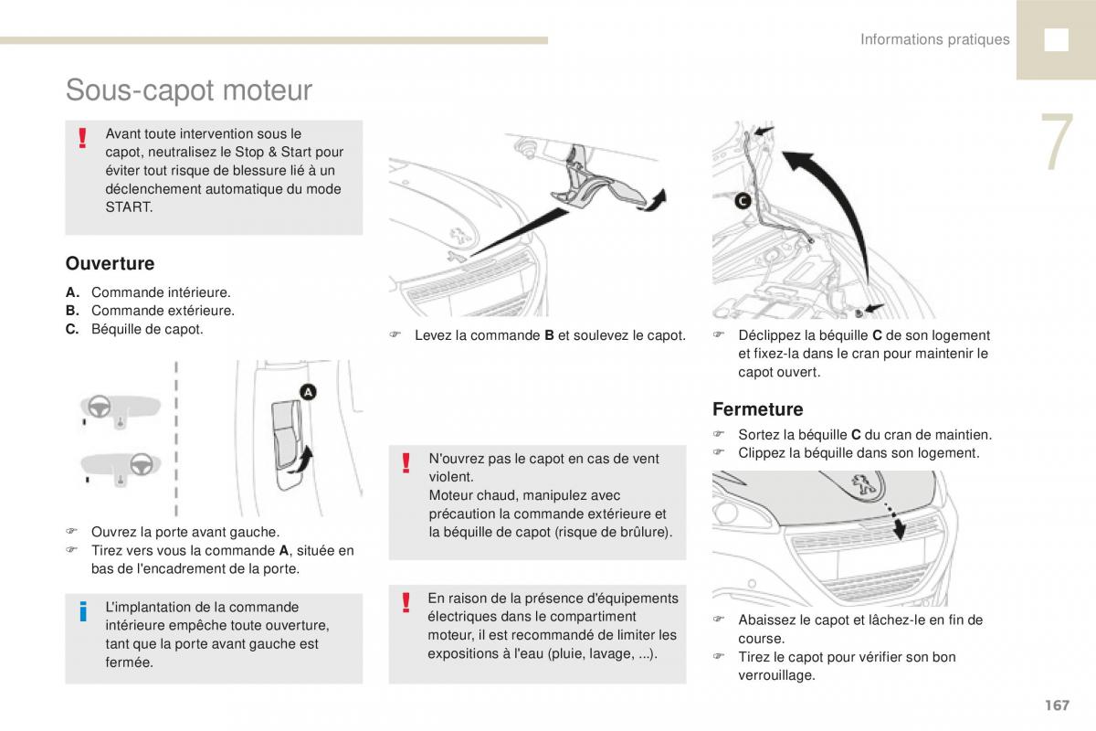 Peugeot 208 FL manuel du proprietaire / page 169