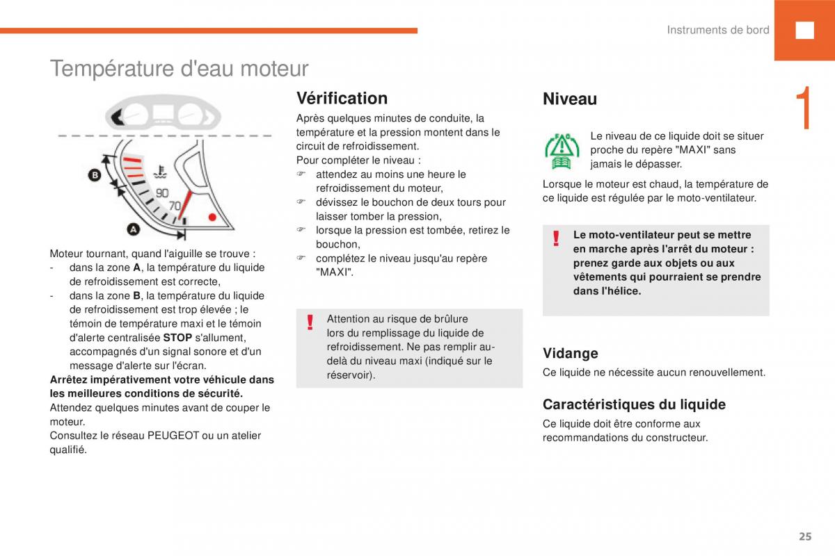 Peugeot 208 FL manuel du proprietaire / page 27