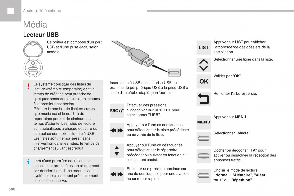 Peugeot 208 FL manuel du proprietaire / page 302