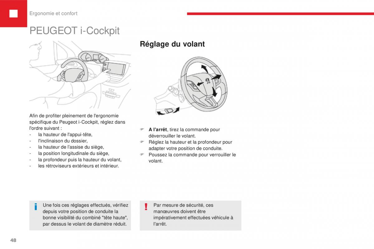 Peugeot 208 FL manuel du proprietaire / page 50