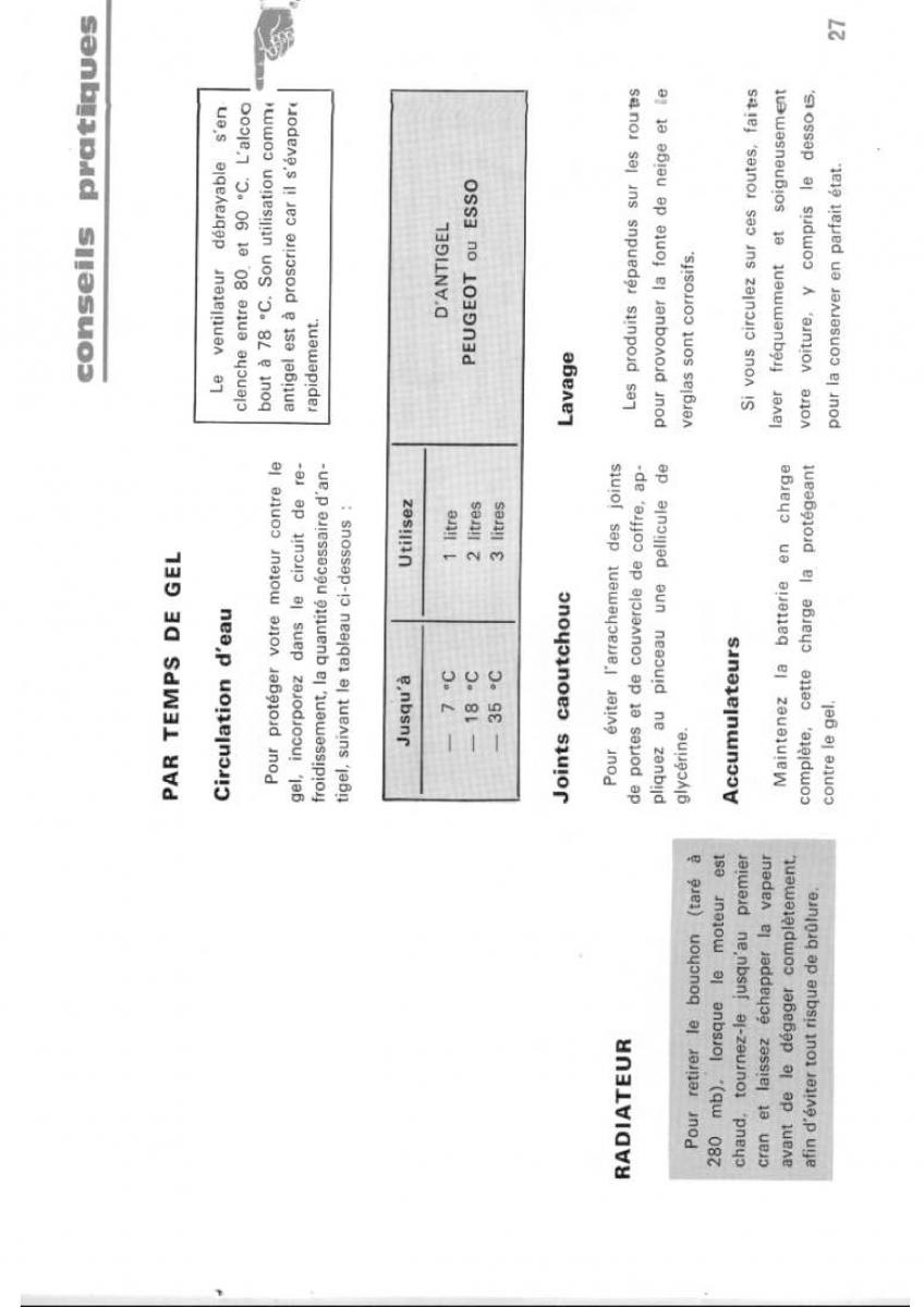 Peugeot 304 manuel du proprietaire / page 28