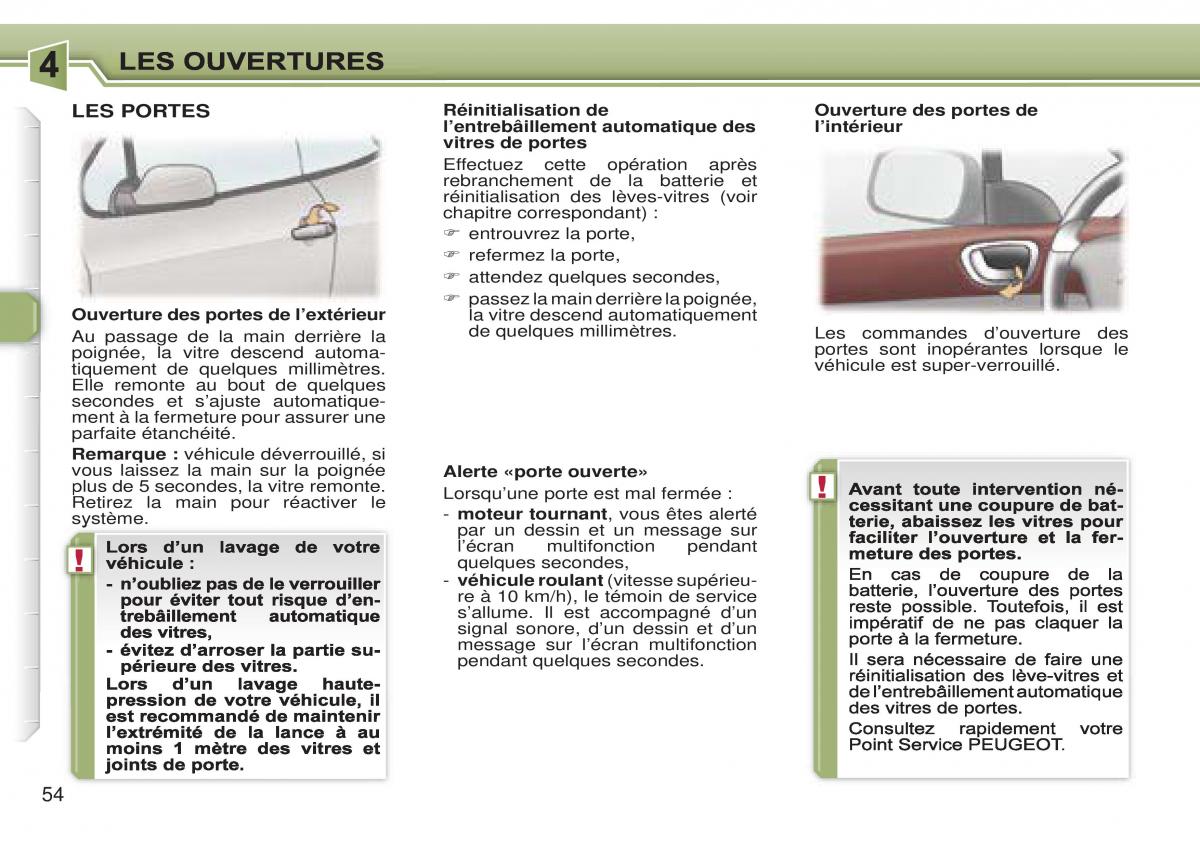 Peugeot 307 CC manuel du proprietaire / page 60