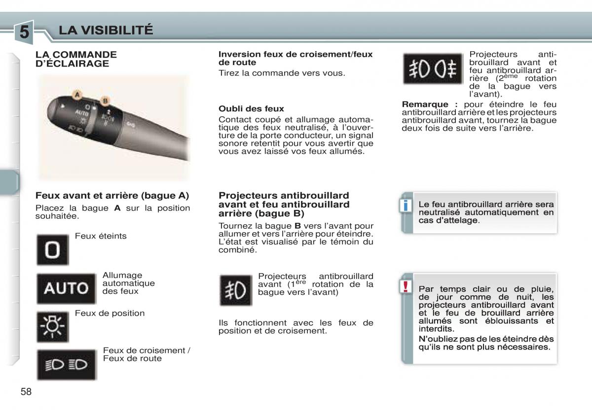 Peugeot 307 CC manuel du proprietaire / page 63