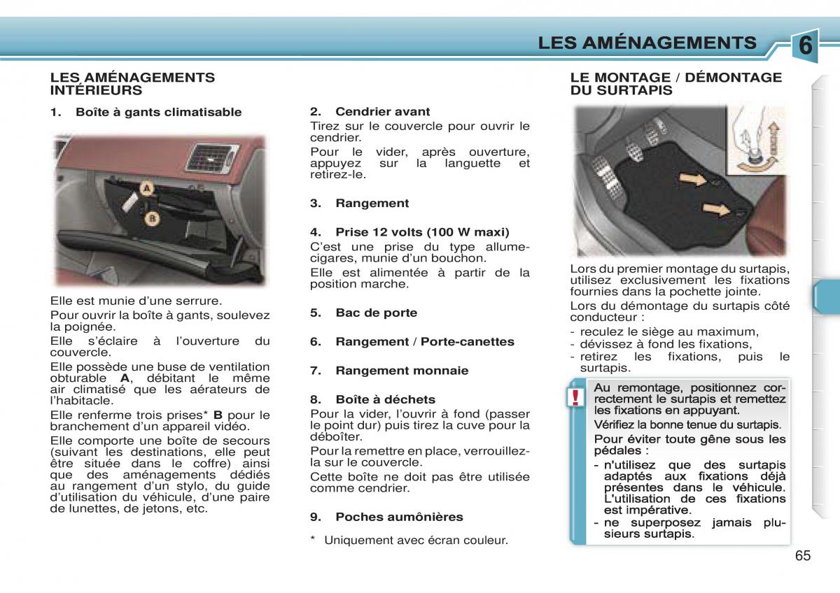 Peugeot 307 CC manuel du proprietaire / page 70