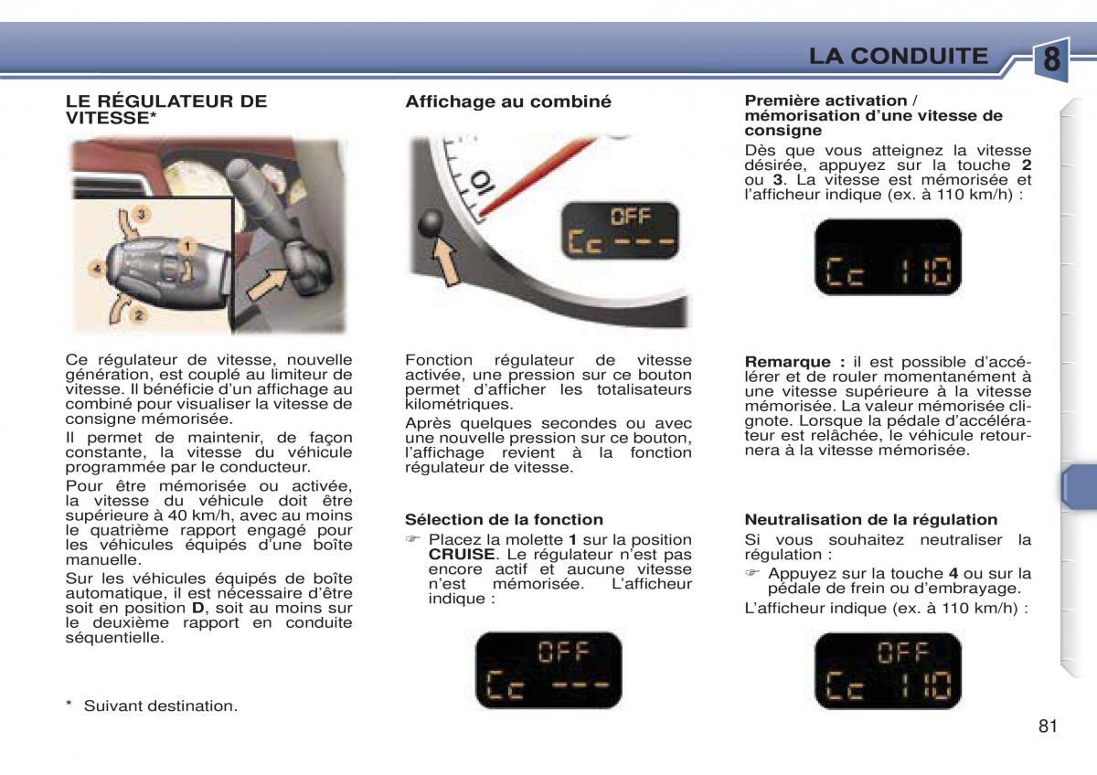 Peugeot 307 CC manuel du proprietaire / page 88