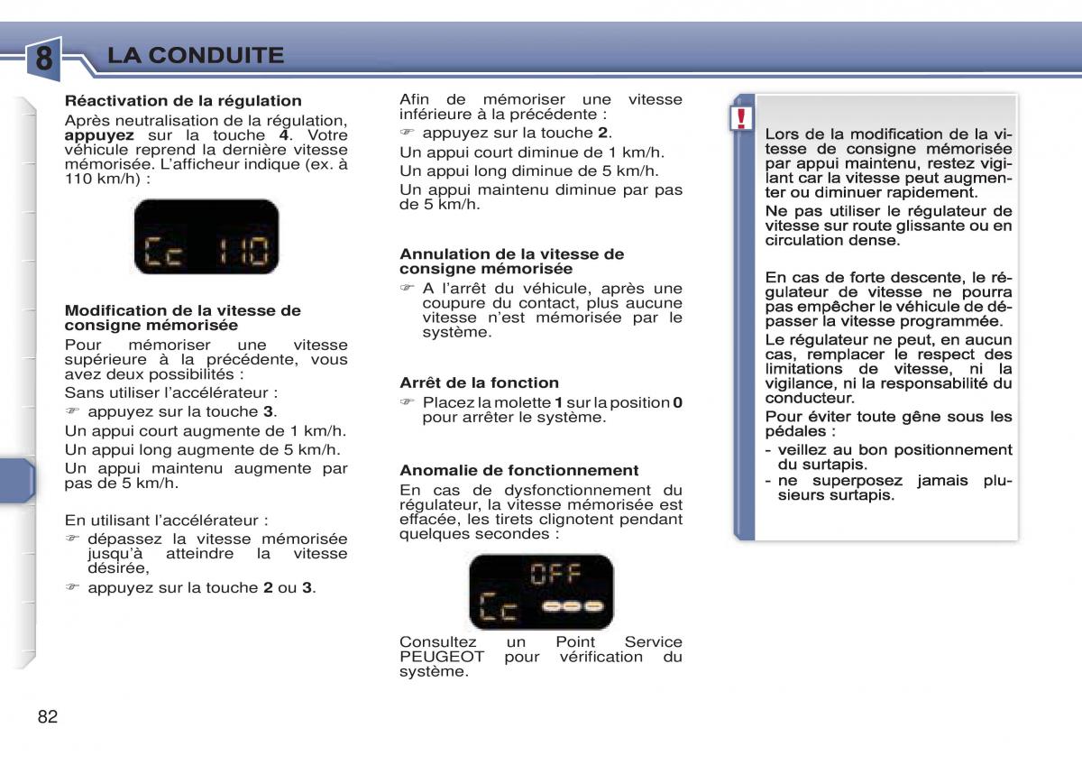 Peugeot 307 CC manuel du proprietaire / page 89