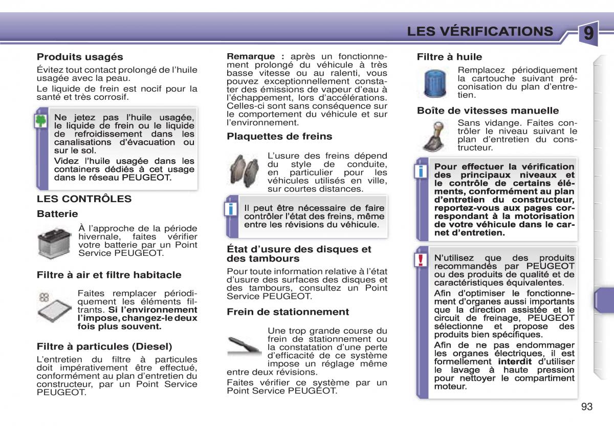 Peugeot 307 CC manuel du proprietaire / page 100