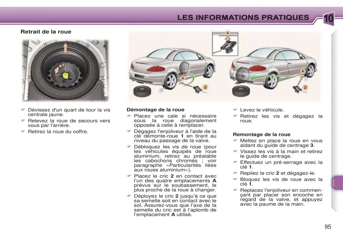 Peugeot 307 CC manuel du proprietaire / page 102