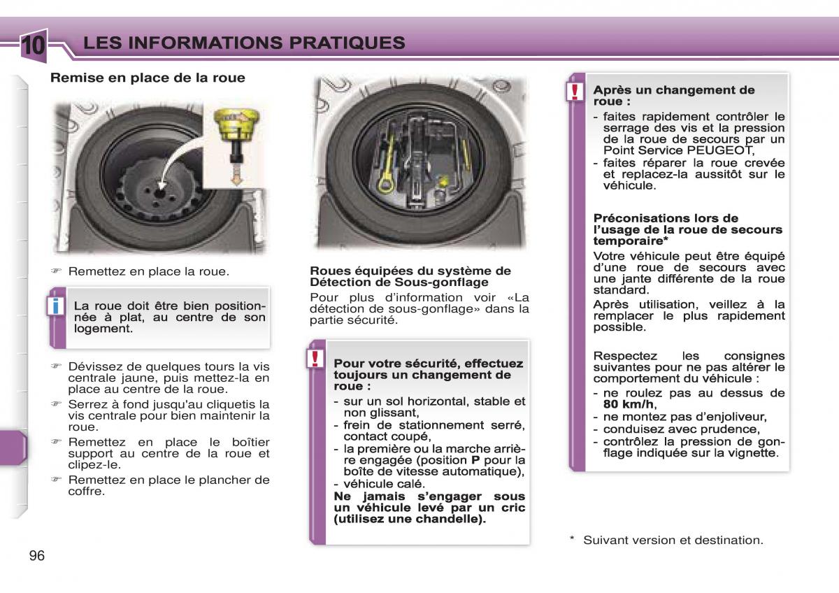 Peugeot 307 CC manuel du proprietaire / page 103