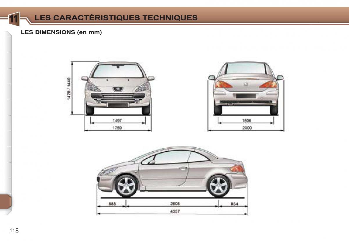 Peugeot 307 CC manuel du proprietaire / page 125