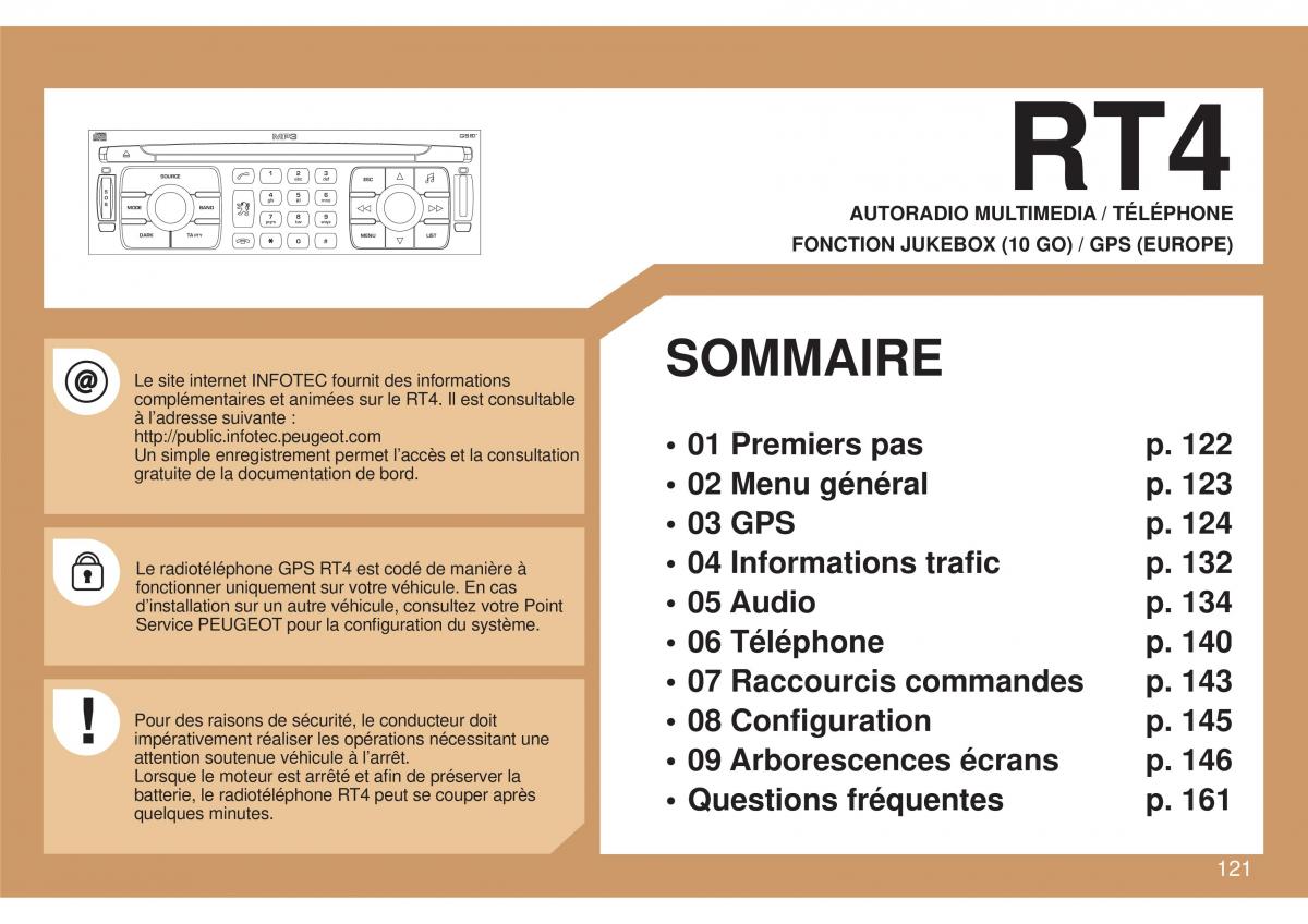 Peugeot 307 CC manuel du proprietaire / page 128