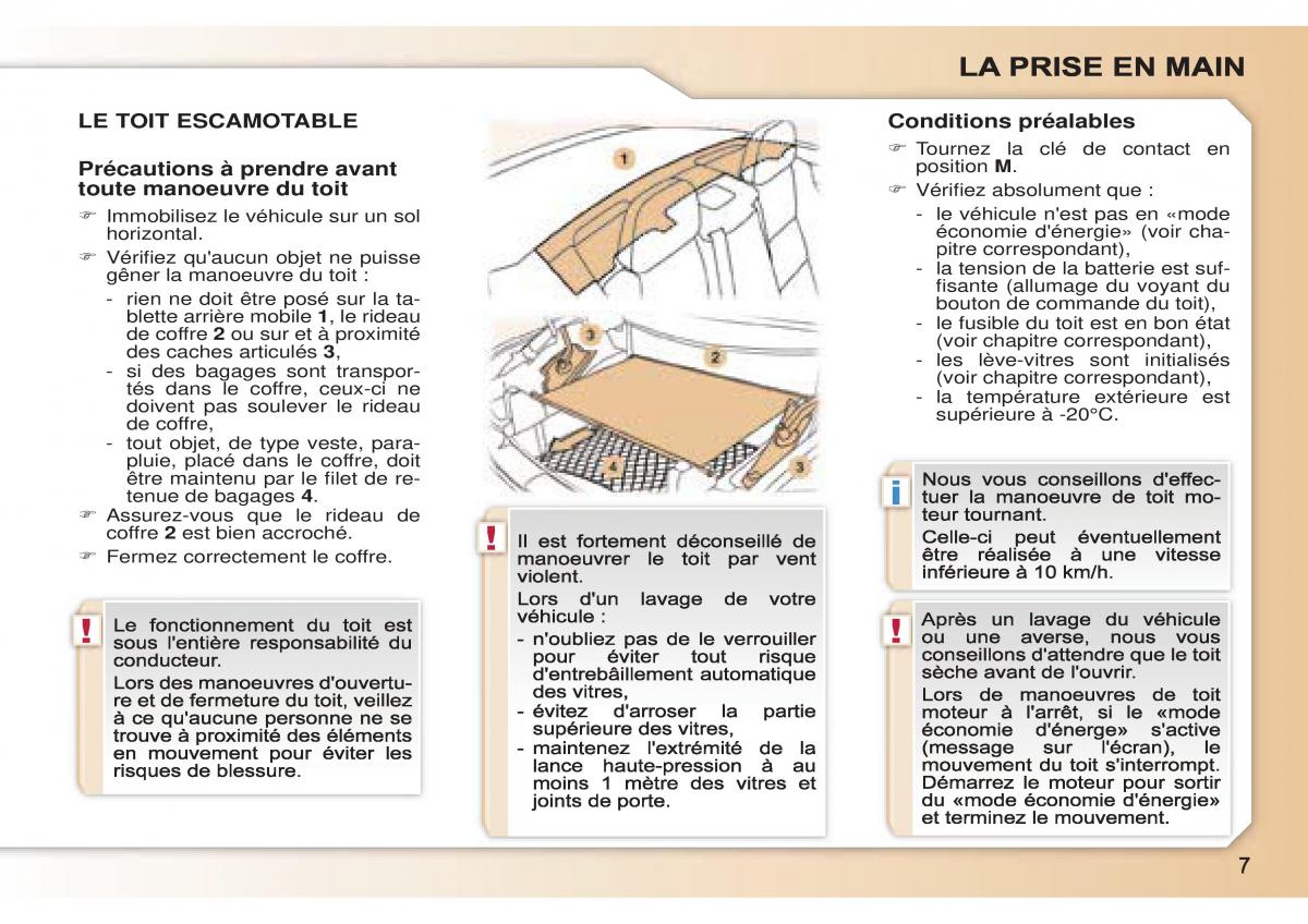 Peugeot 307 CC manuel du proprietaire / page 13