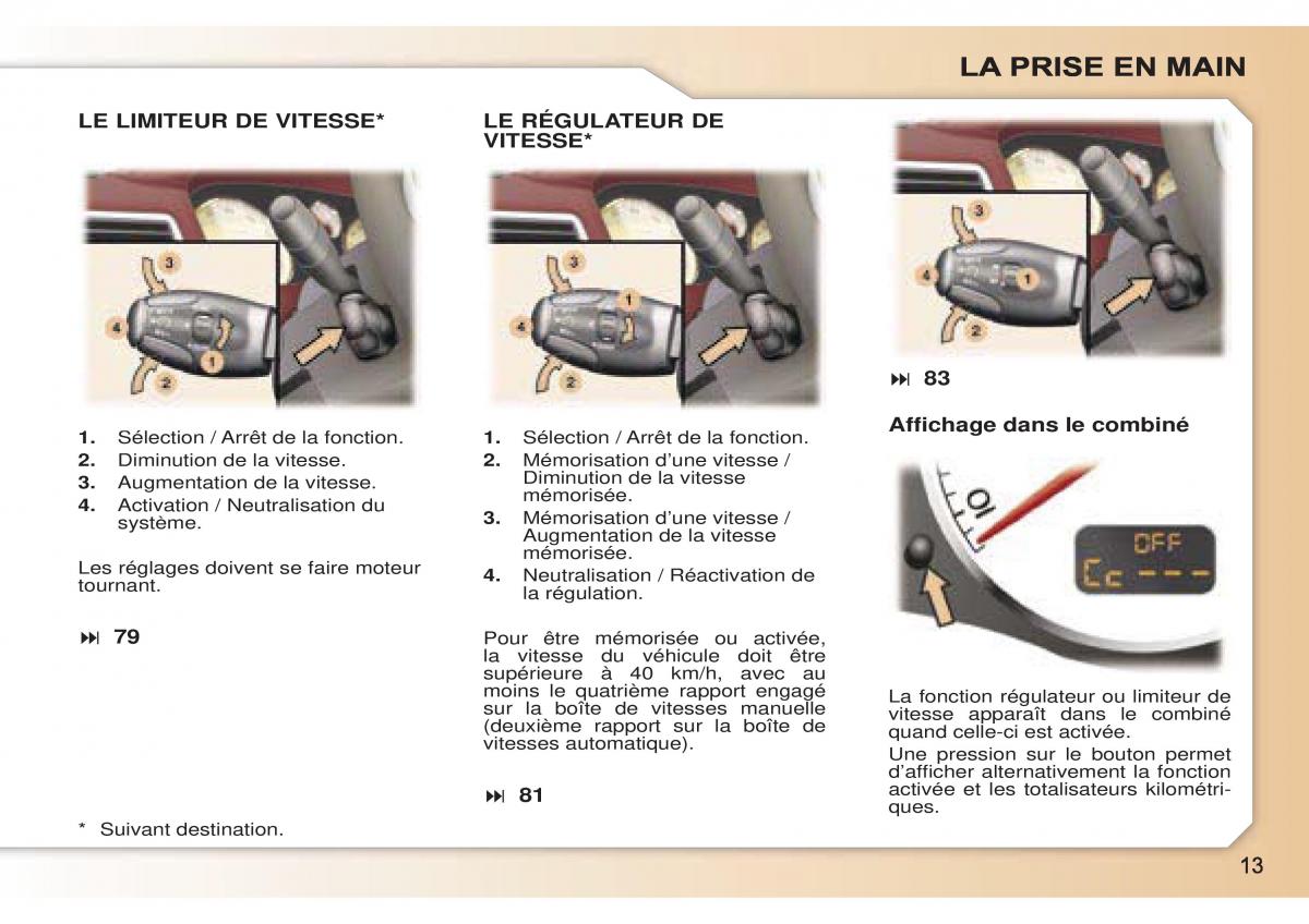 Peugeot 307 CC manuel du proprietaire / page 19