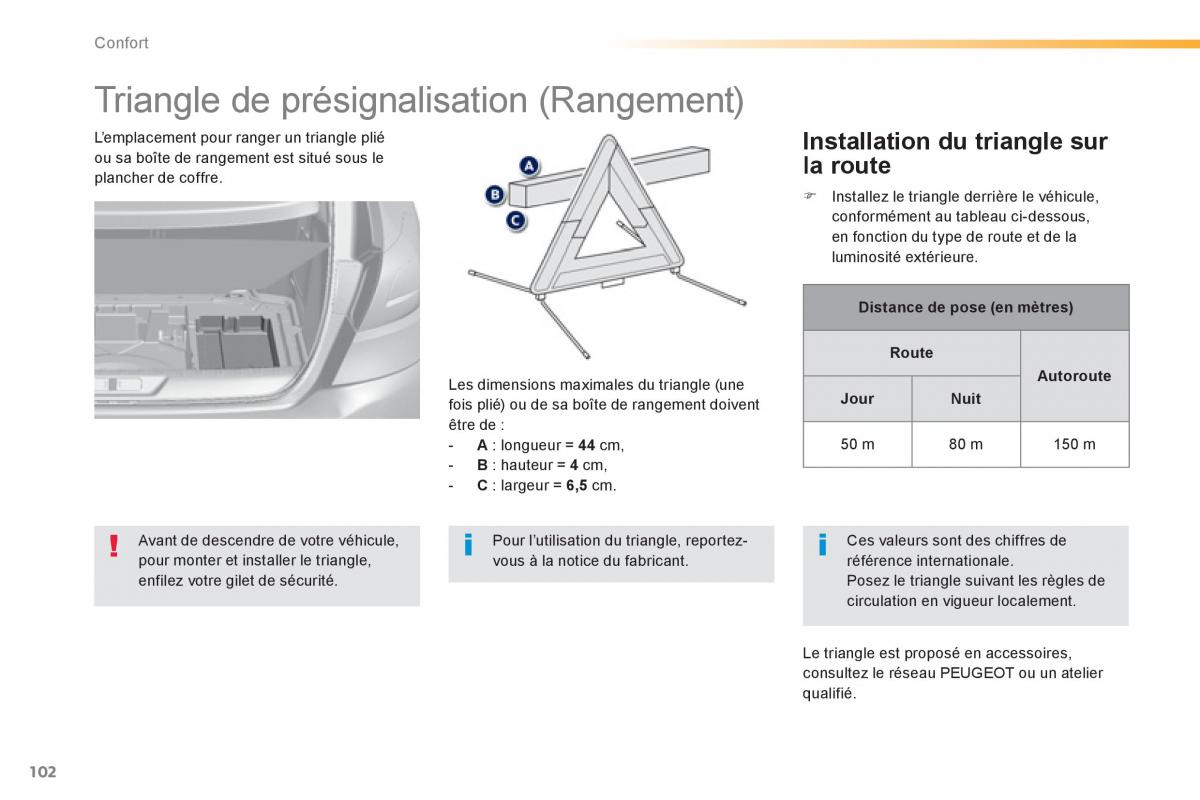 Peugeot 308 FL manuel du proprietaire / page 104