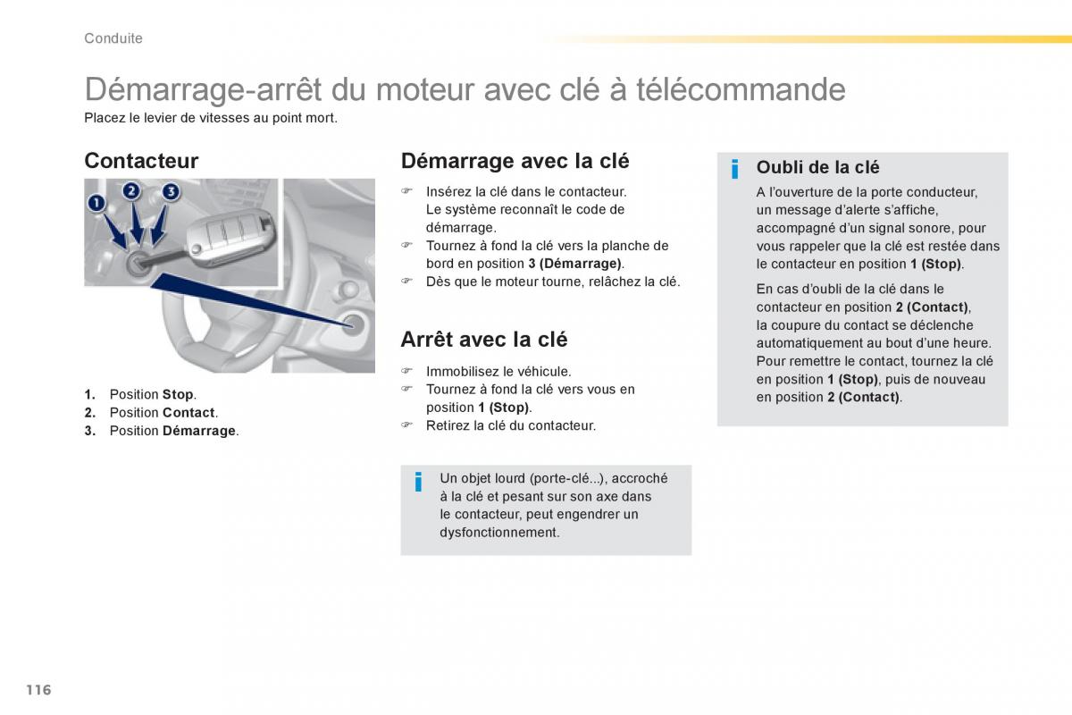 Peugeot 308 FL manuel du proprietaire / page 118