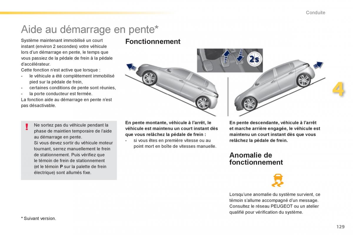 Peugeot 308 FL manuel du proprietaire / page 131