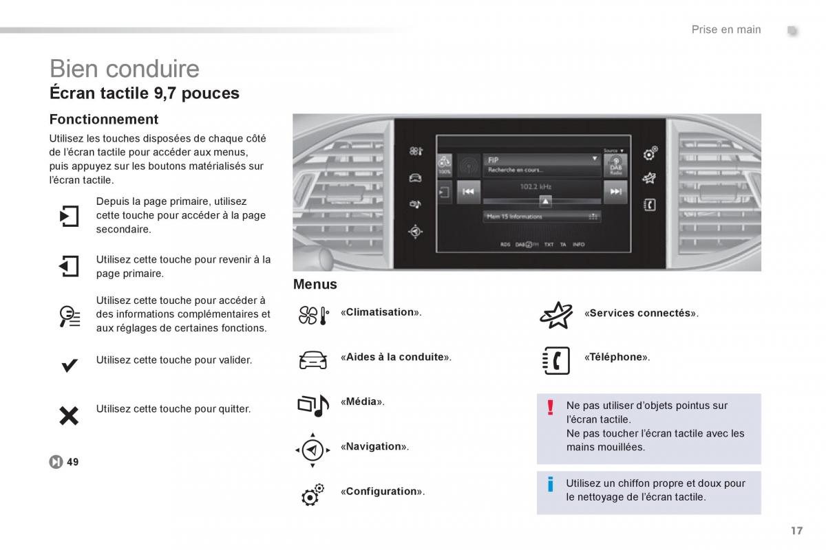 Peugeot 308 FL manuel du proprietaire / page 19