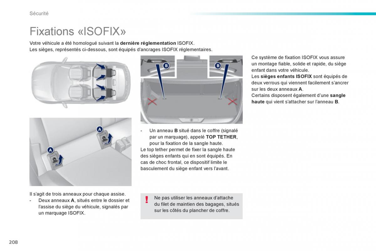 Peugeot 308 FL manuel du proprietaire / page 210