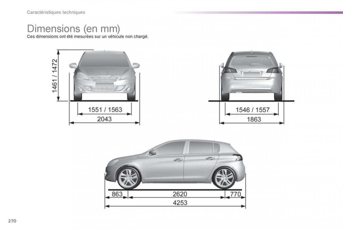 Peugeot 308 FL manuel du proprietaire / page 272