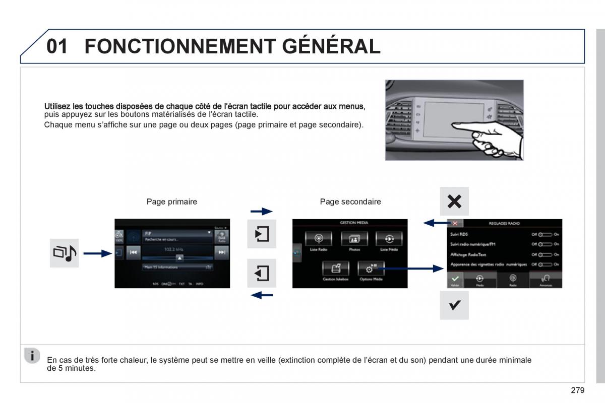 Peugeot 308 FL manuel du proprietaire / page 281