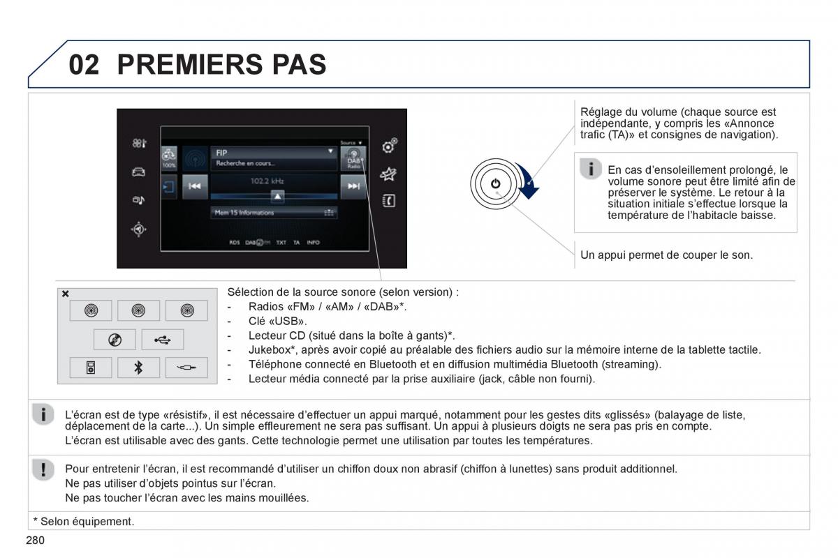 Peugeot 308 FL manuel du proprietaire / page 282