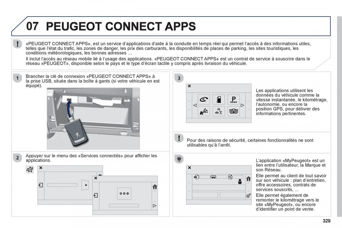 Peugeot 308 FL manuel du proprietaire / page 331