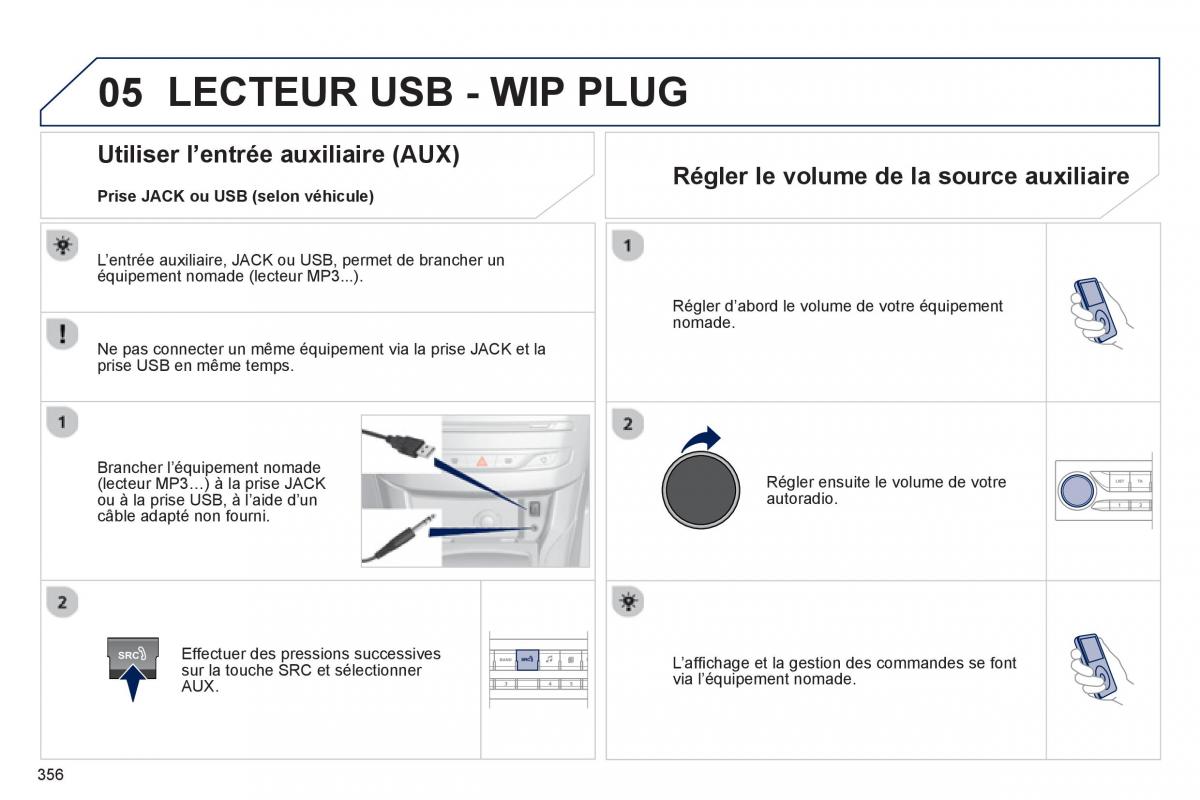 Peugeot 308 FL manuel du proprietaire / page 358