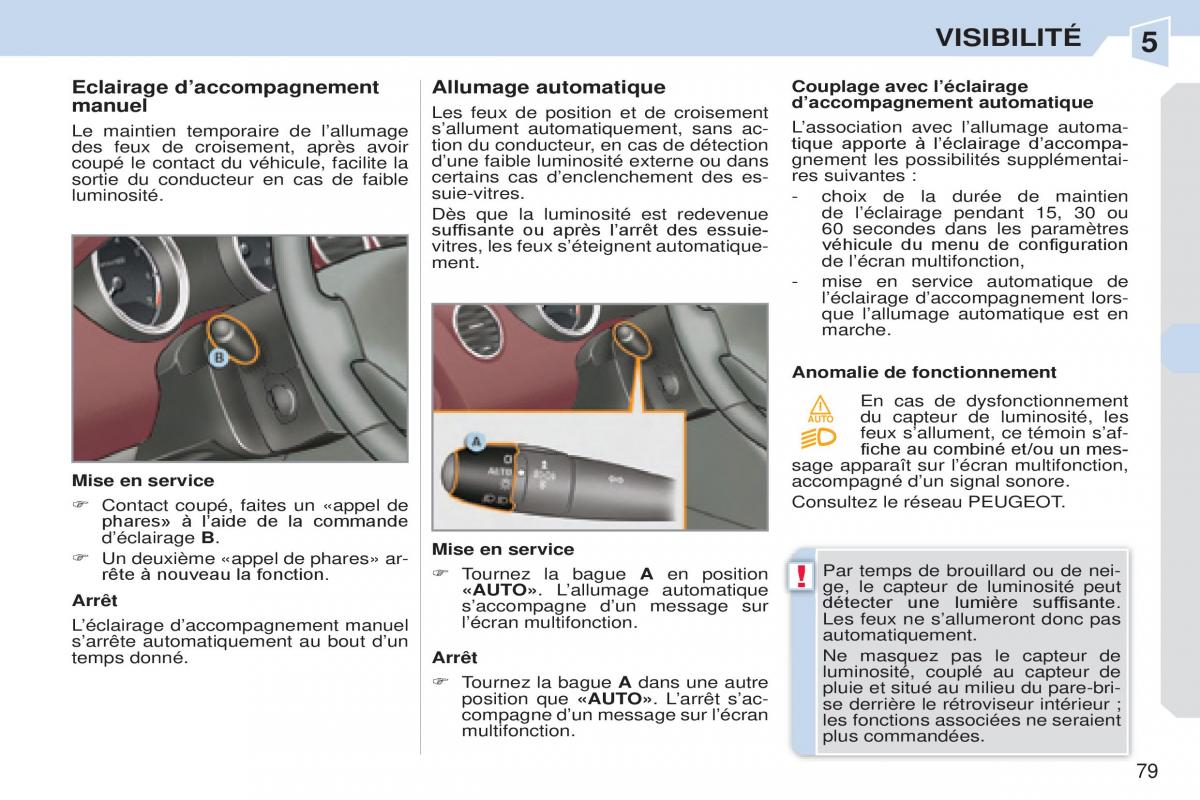 Peugeot 308 CC manuel du proprietaire / page 80