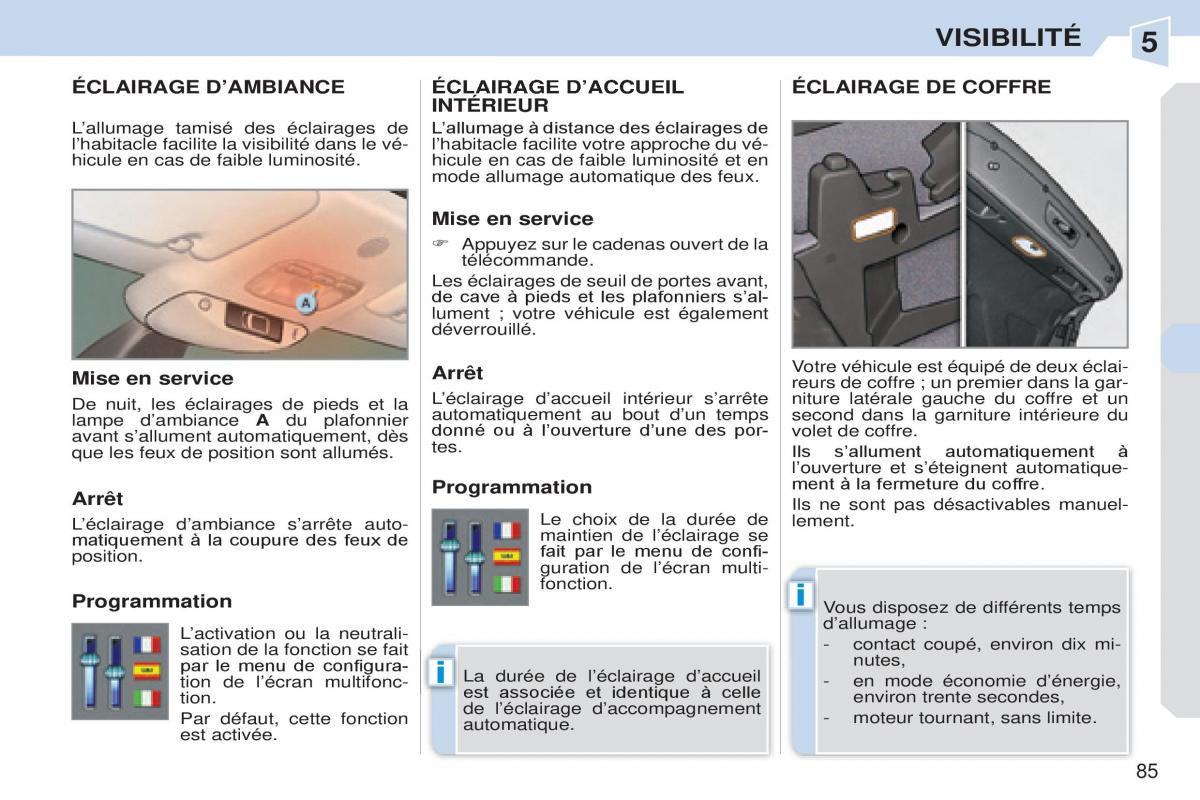 Peugeot 308 CC manuel du proprietaire / page 86