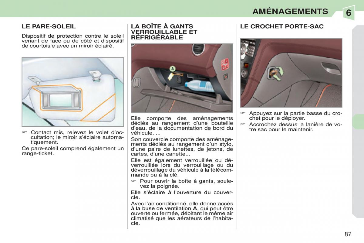 Peugeot 308 CC manuel du proprietaire / page 88