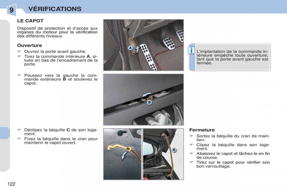 Peugeot 308 CC manuel du proprietaire / page 123