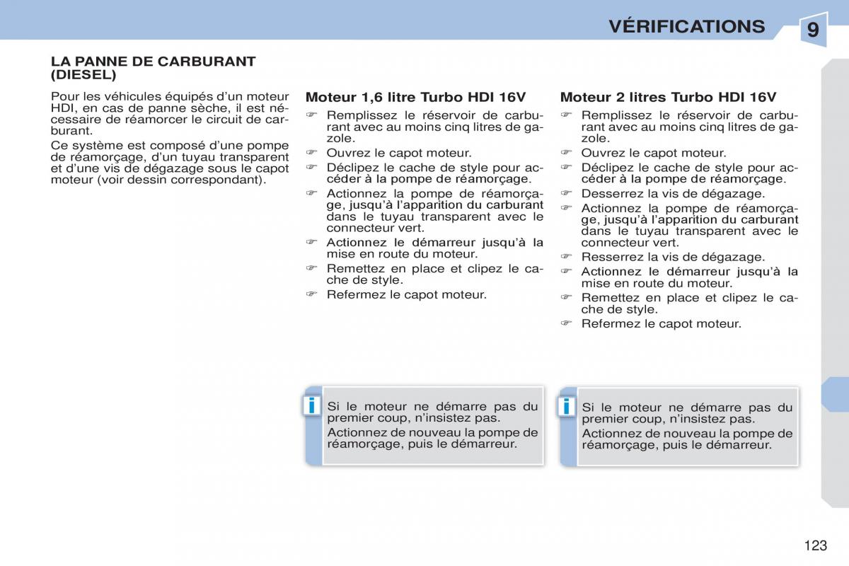 Peugeot 308 CC manuel du proprietaire / page 124