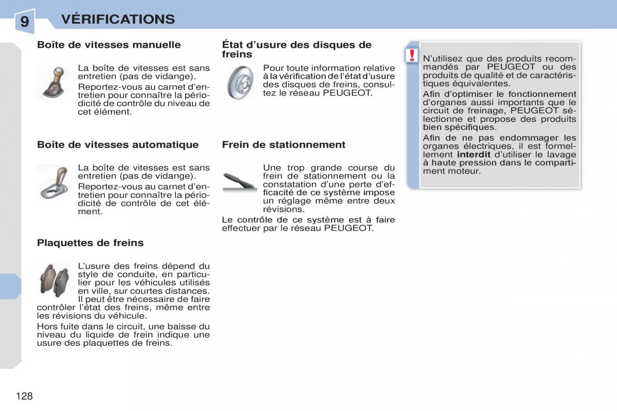 Peugeot 308 CC manuel du proprietaire / page 129