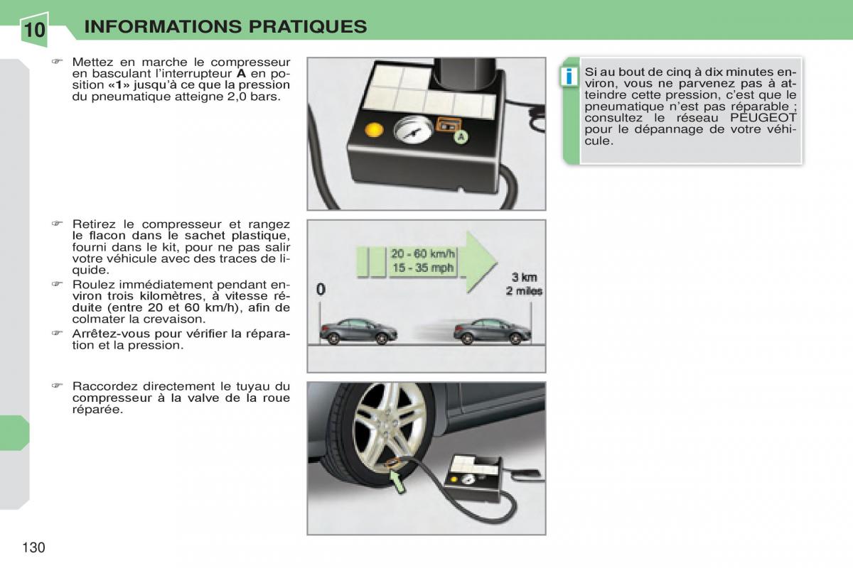 Peugeot 308 CC manuel du proprietaire / page 131