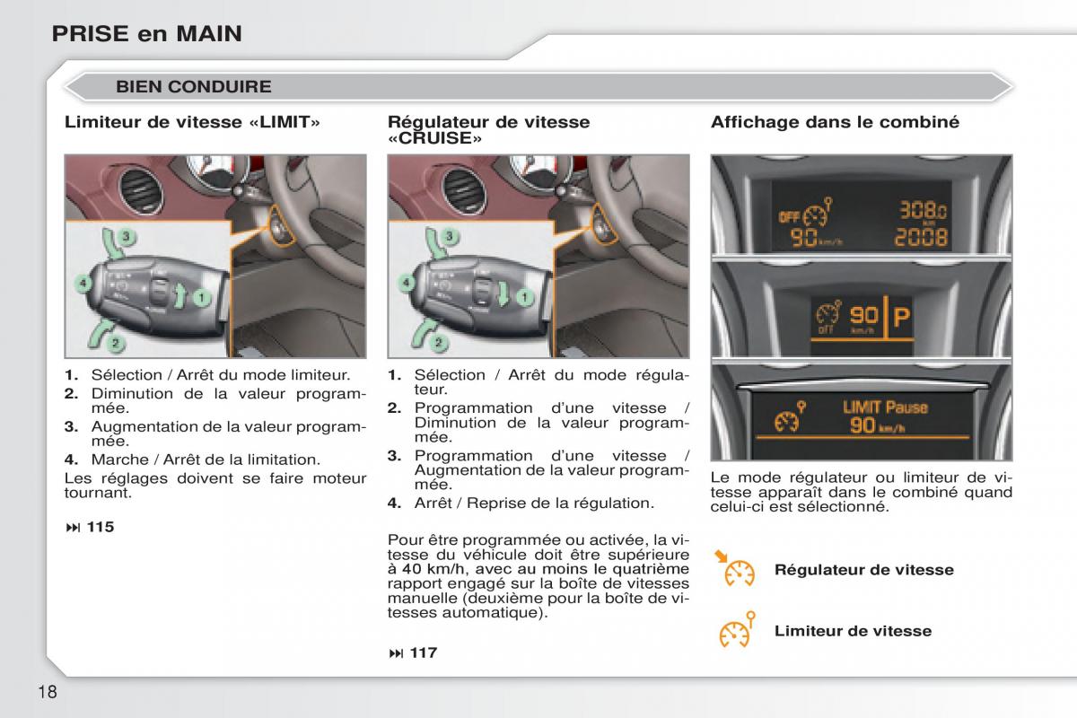 Peugeot 308 CC manuel du proprietaire / page 19