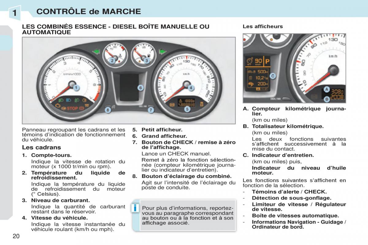 Peugeot 308 CC manuel du proprietaire / page 21