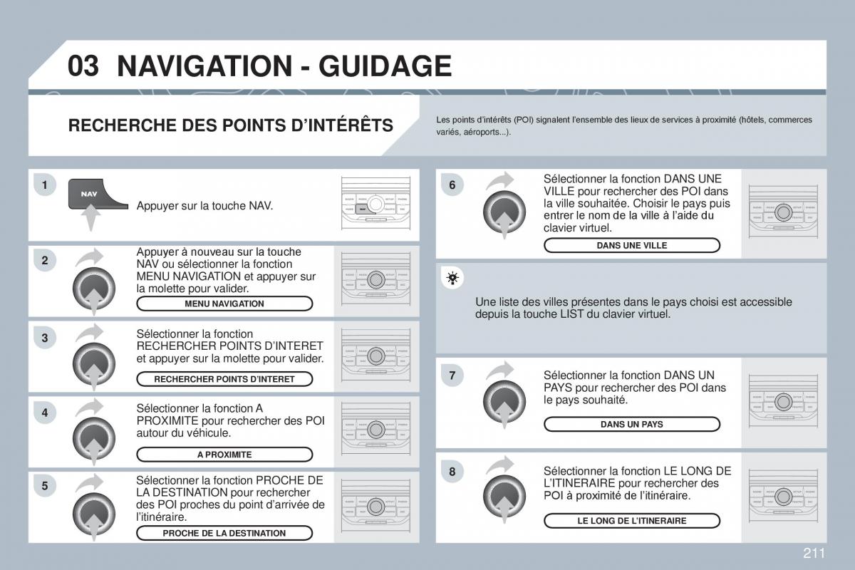 Peugeot 308 CC manuel du proprietaire / page 212