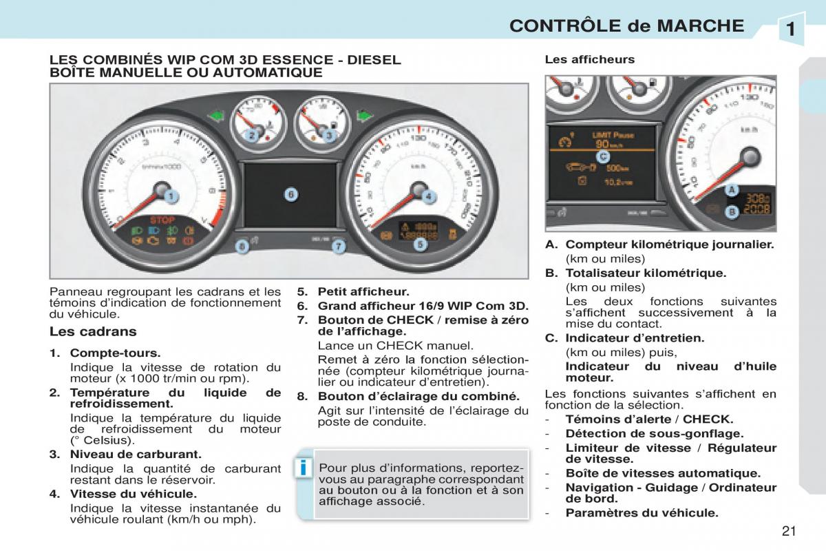 Peugeot 308 CC manuel du proprietaire / page 22