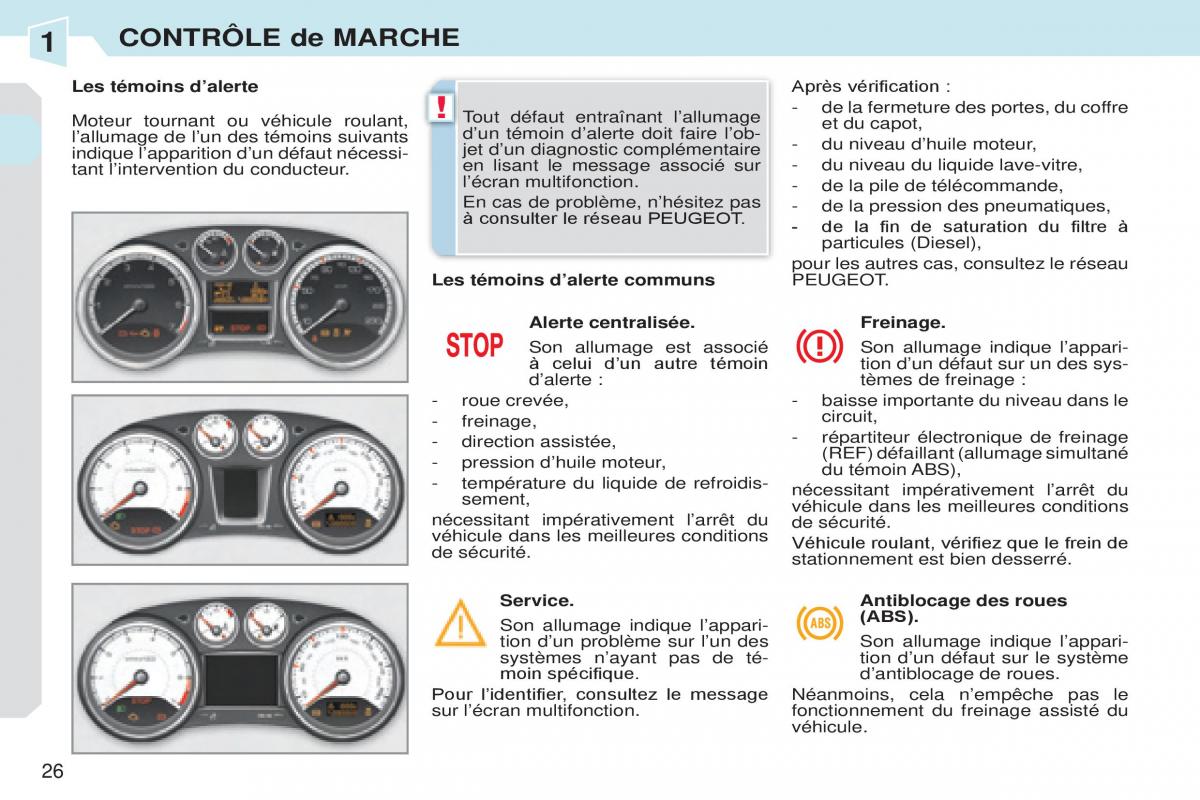 Peugeot 308 CC manuel du proprietaire / page 27