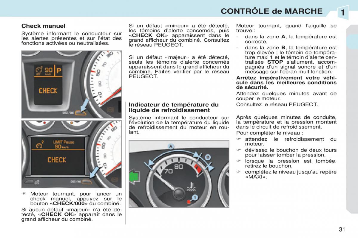 Peugeot 308 CC manuel du proprietaire / page 32