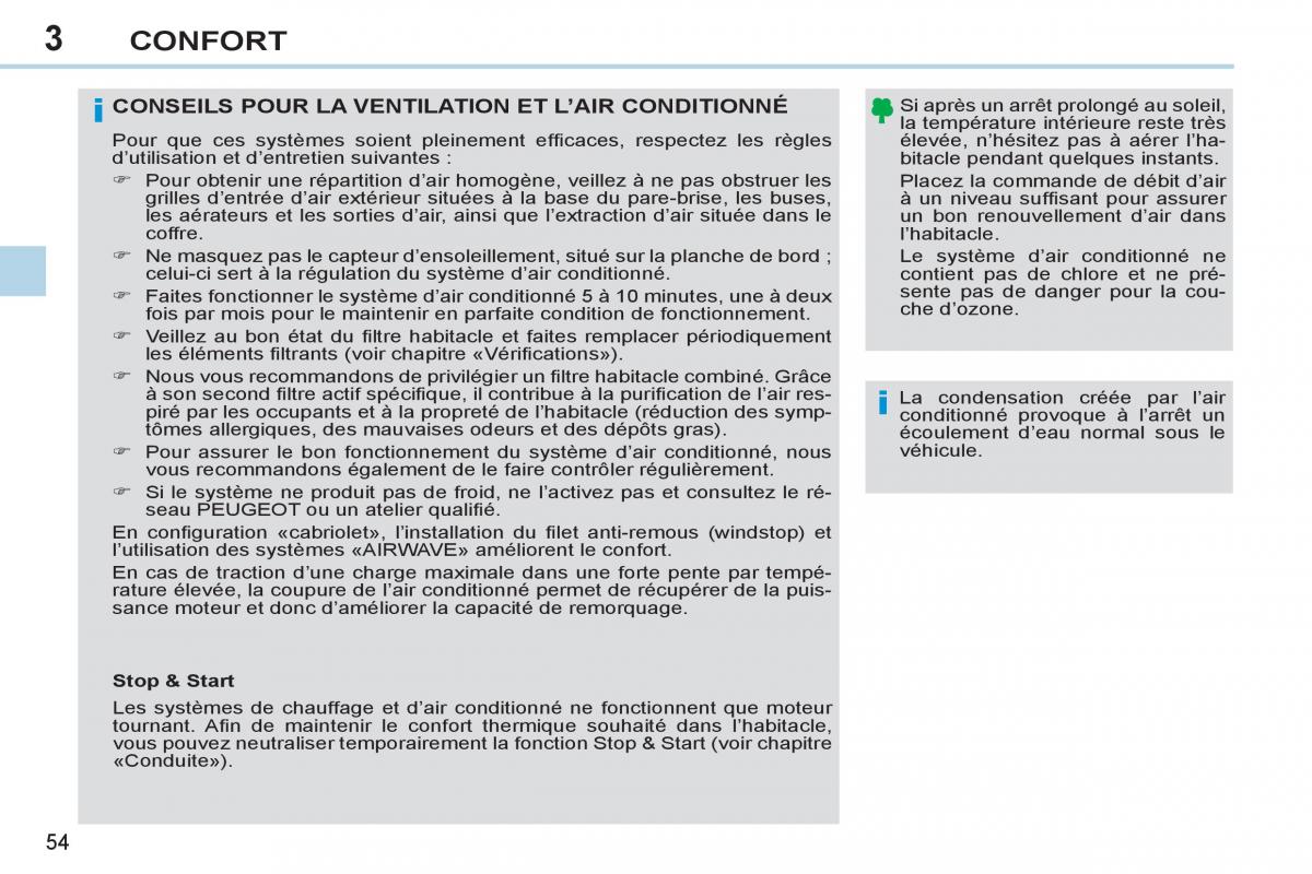 Peugeot 308 CC FL manuel du proprietaire / page 56