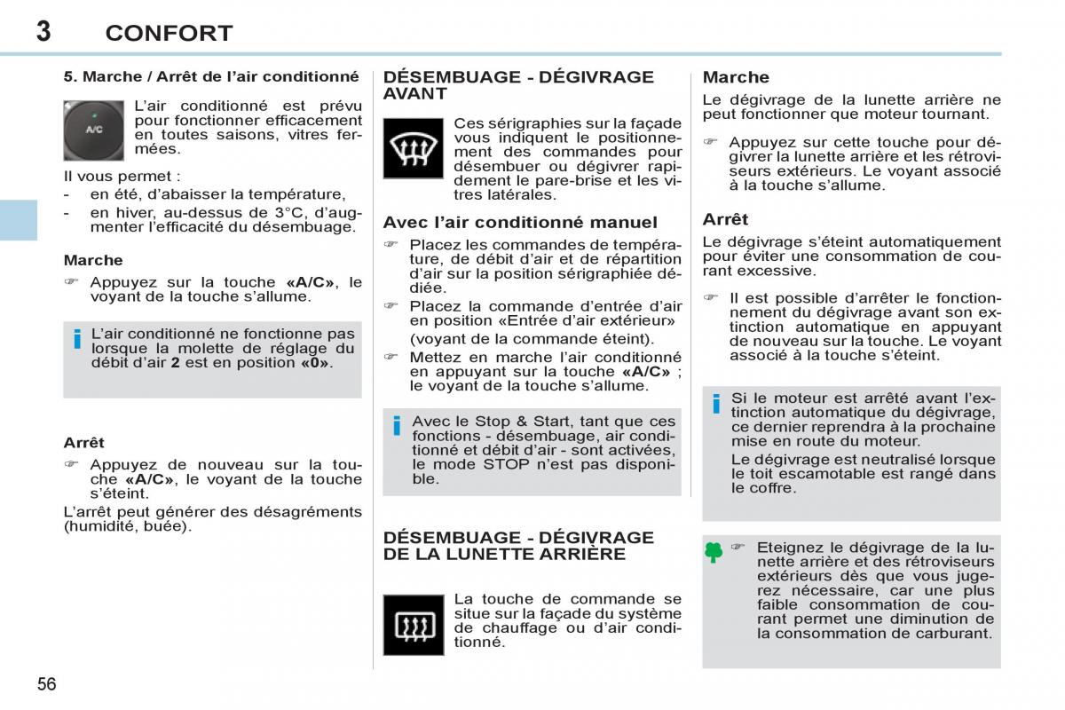 Peugeot 308 CC FL manuel du proprietaire / page 58