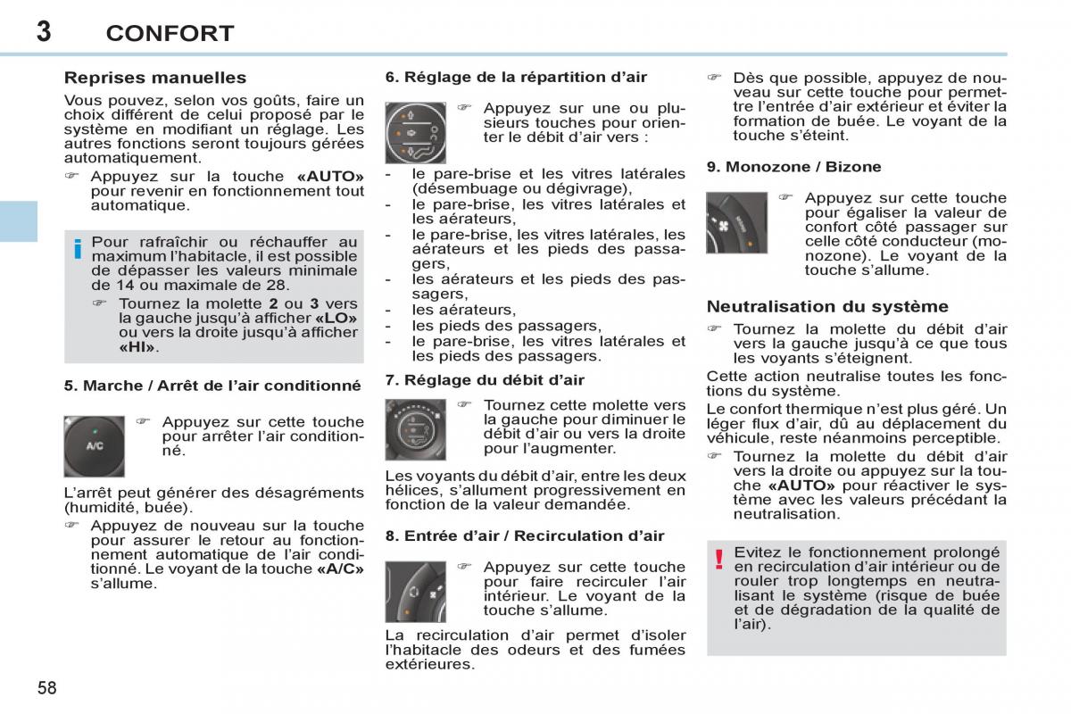 Peugeot 308 CC FL manuel du proprietaire / page 60