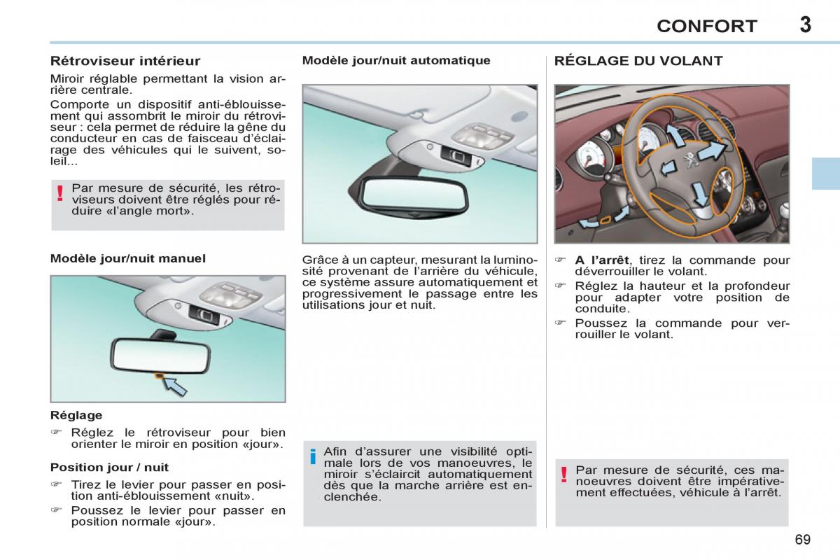 Peugeot 308 CC FL manuel du proprietaire / page 71