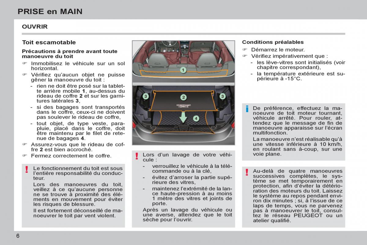 Peugeot 308 CC FL manuel du proprietaire / page 8