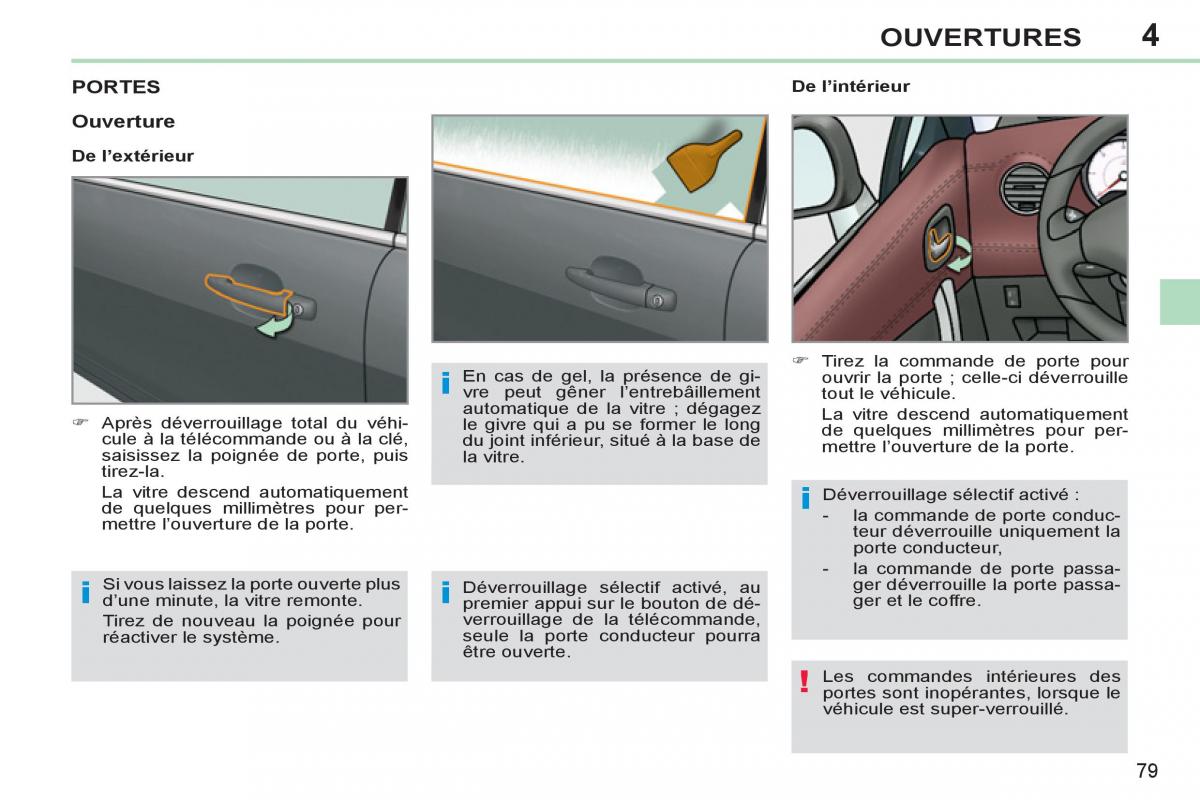 Peugeot 308 CC FL manuel du proprietaire / page 81