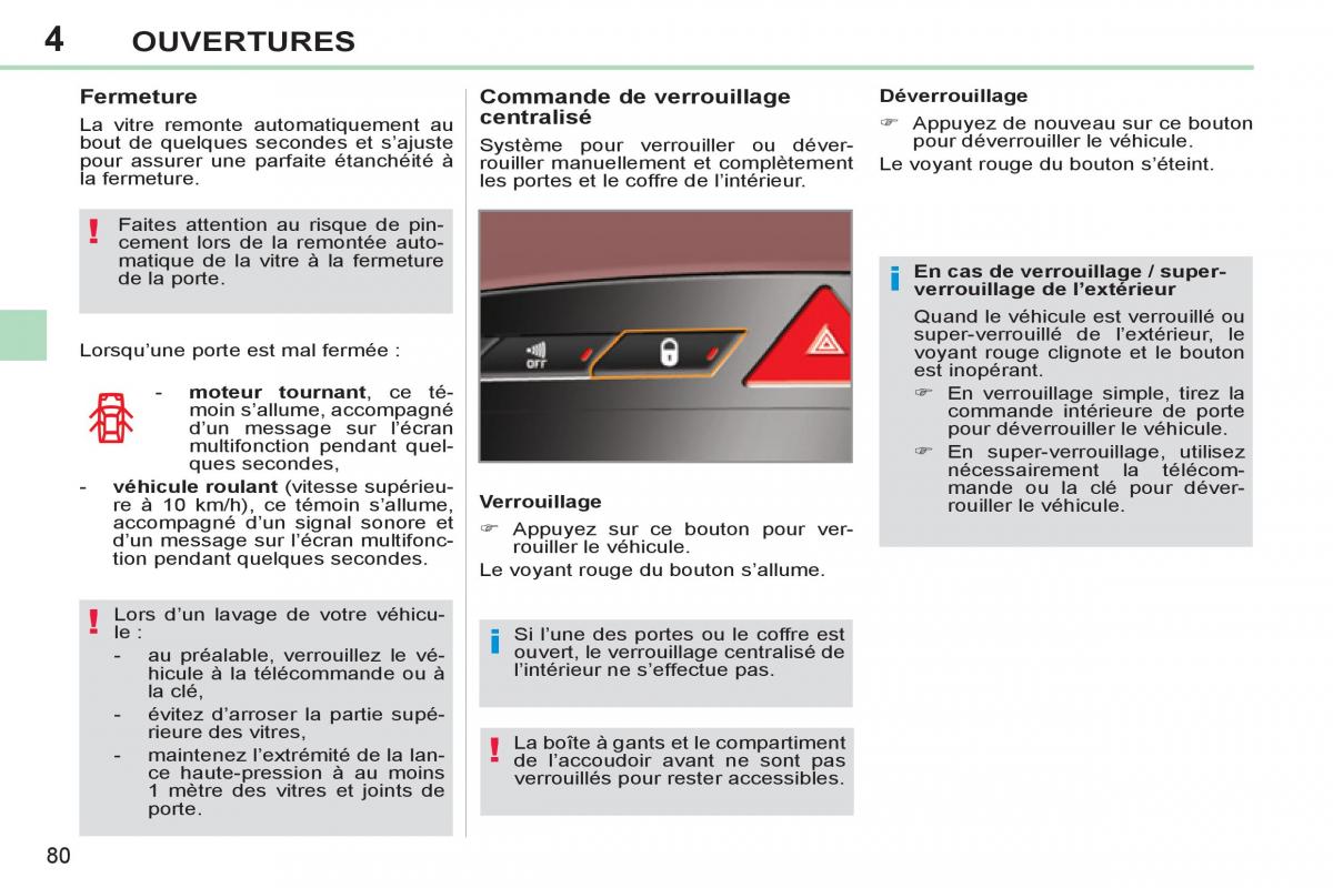 Peugeot 308 CC FL manuel du proprietaire / page 82